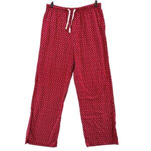 Sero Santa Hat Pajama Pants Mens Red Christmas Holiday Cotton Size M
